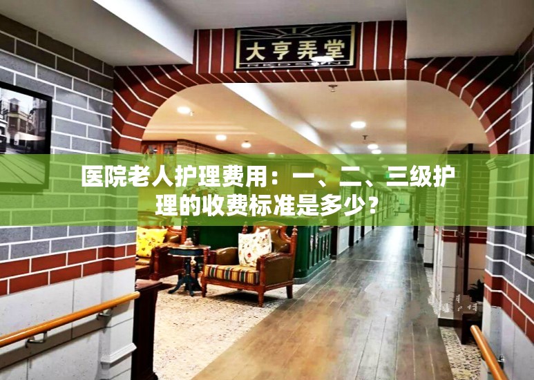 医院老人护理费用：一、二、三级护理的收费标准是多少？