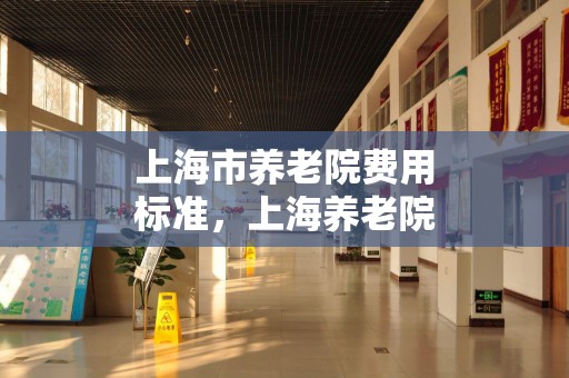 上海市养老院费用标准，上海养老院的价格