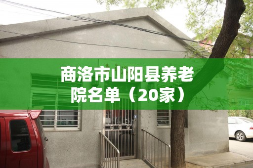 商洛市山阳县养老院名单（20家）